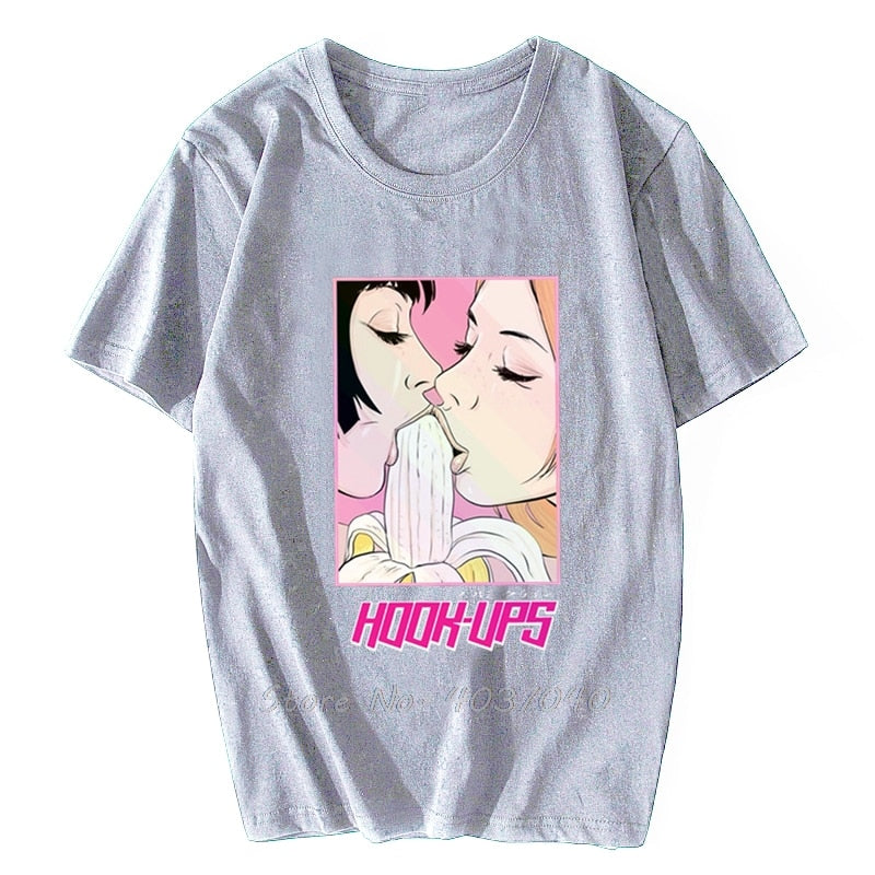 2 Girls Eat Banana Anime T-Shirt