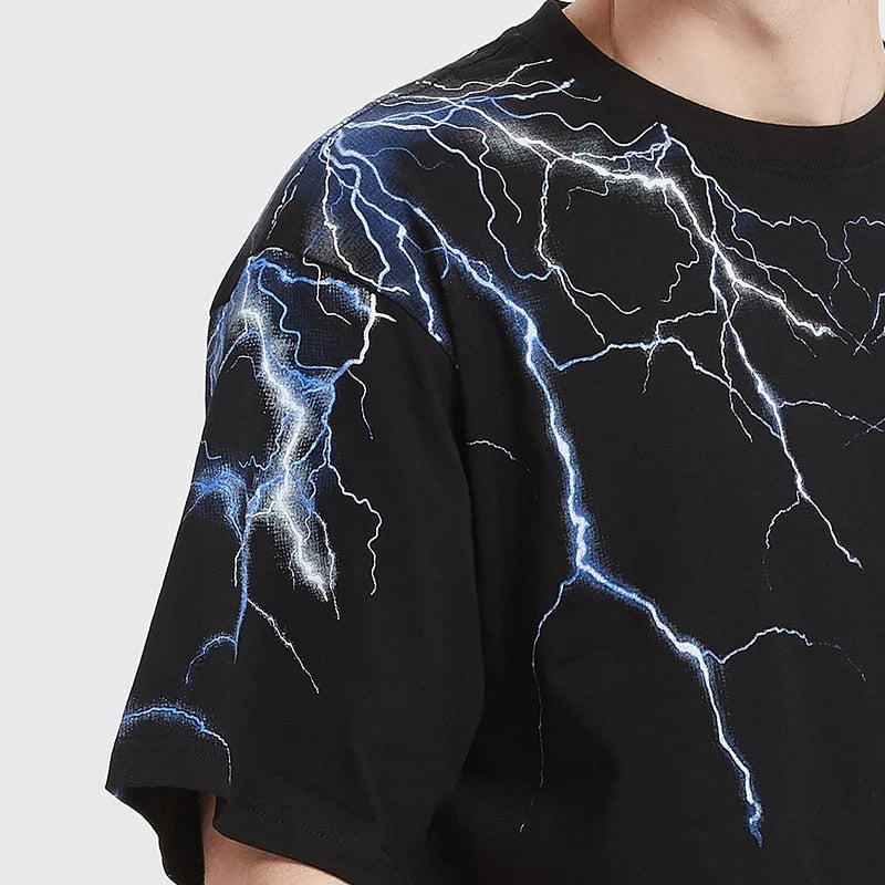 Lightning Graphic Hipster T-Shirt