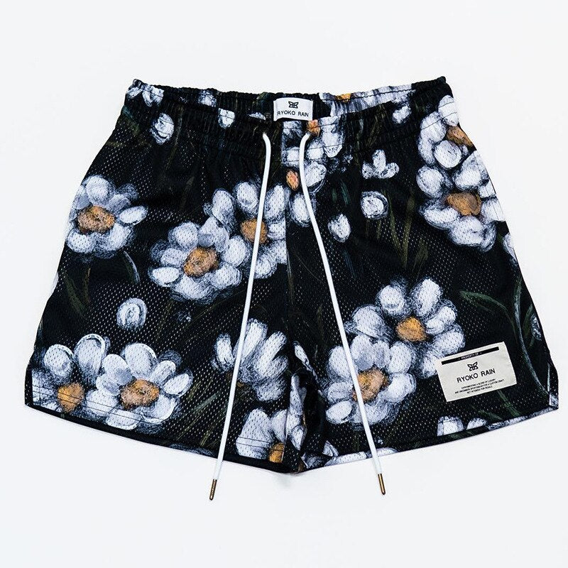 American Basketball Oil Painting Shorts