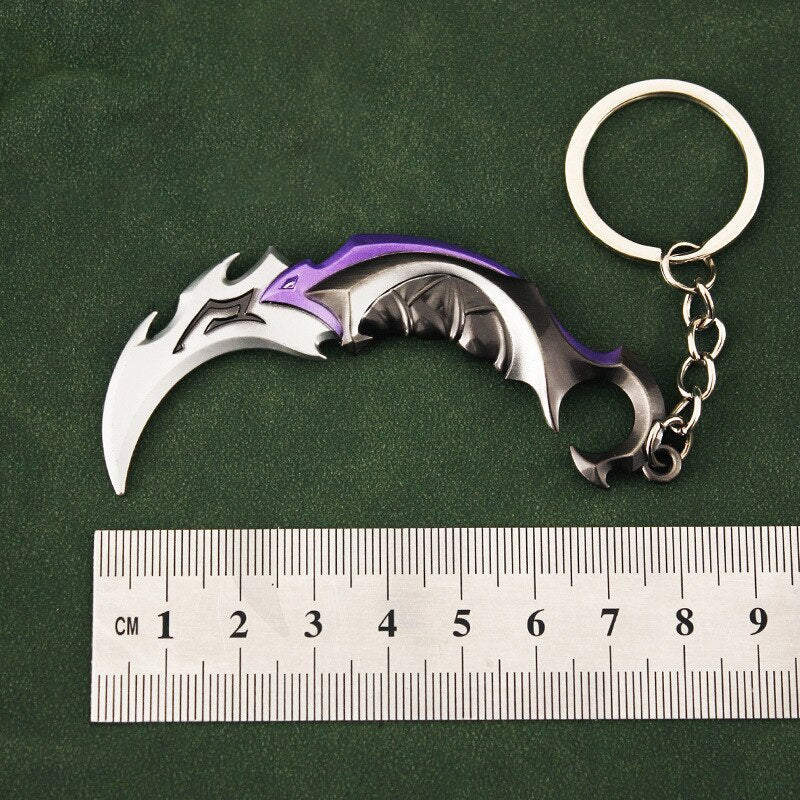 Valorant Weapon 16cm Melee Reaver 2.0 Karambit Knife 16cm Metal Game Peripheral Samurai Sword Alloy Model Keychain Kid Gift Toys