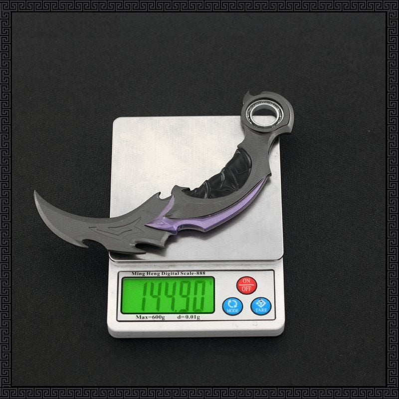 Valorant Weapon 16cm Melee Reaver 2.0 Karambit Knife 16cm Metal Game Peripheral Samurai Sword Alloy Model Keychain Kid Gift Toys