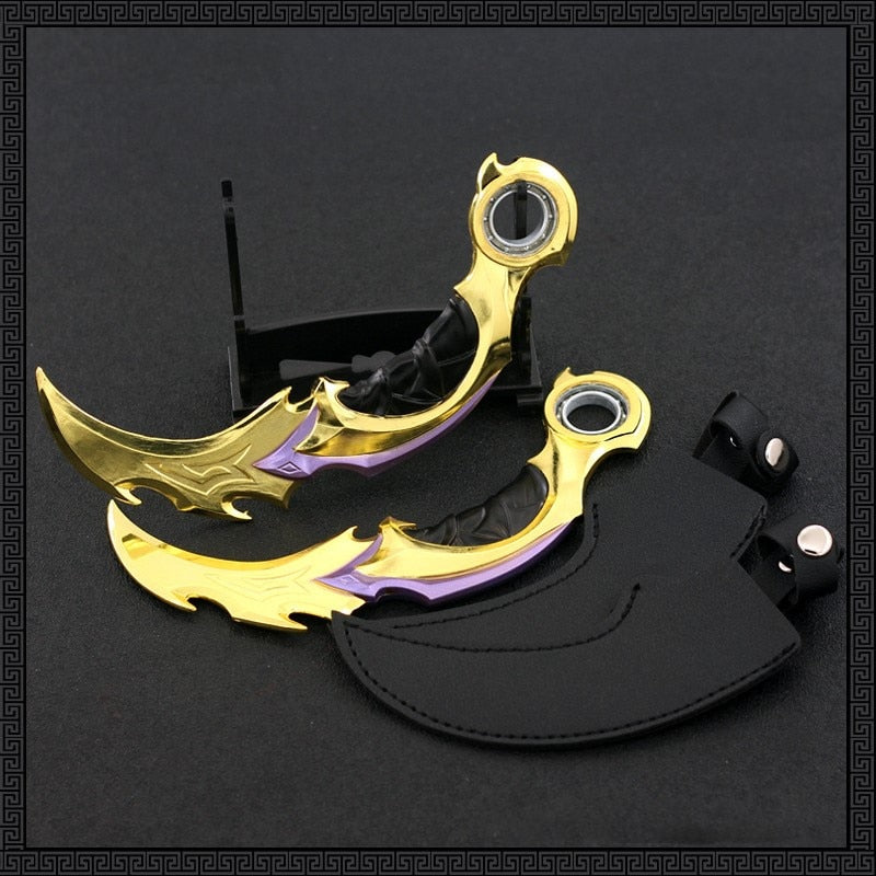 Valorant Weapon 16cm Melee Reaver 2.0 Karambit Knife 16cm Metal Game Peripheral Samurai Sword Alloy Model Keychain Kid Gift Toys