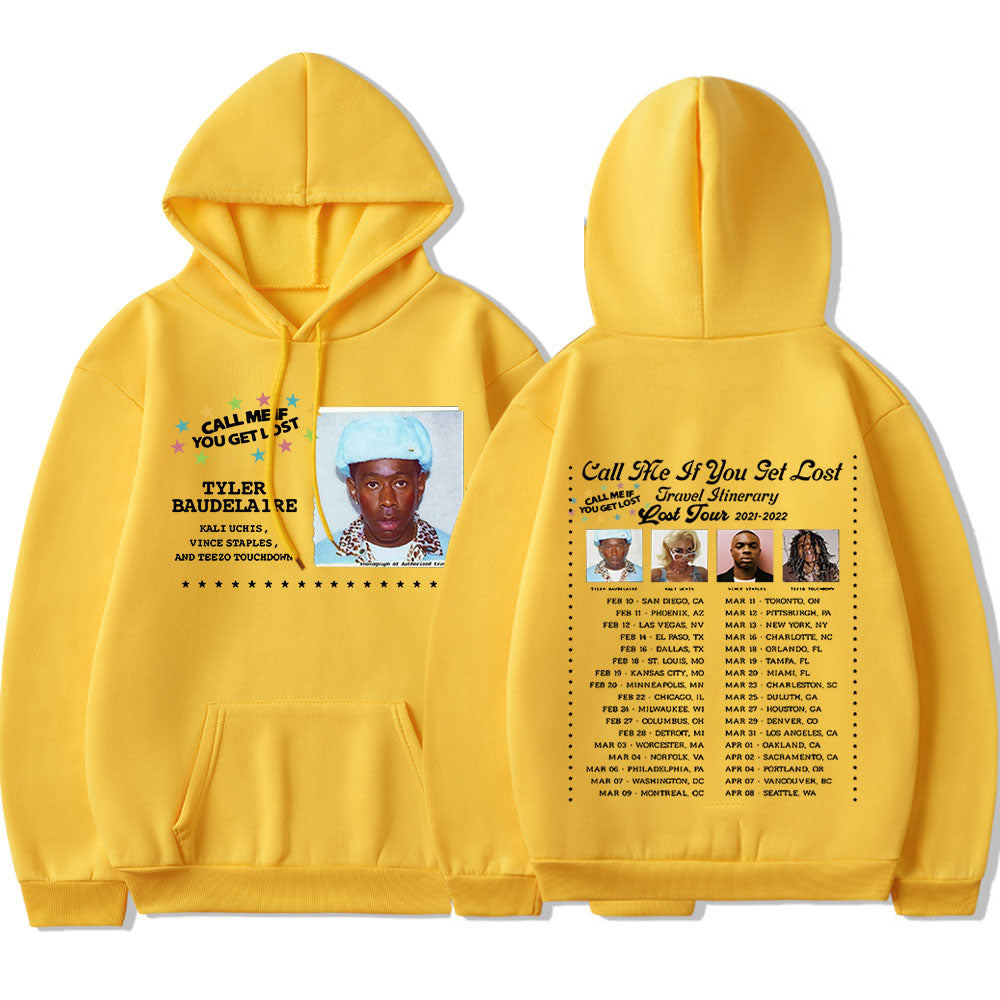 Call Me If You Get Lost Tour Hoodies Tyler The Creator Printed Streetwear Men Women Fashion Sweatshirts Oversized Hip Hop Hoodie