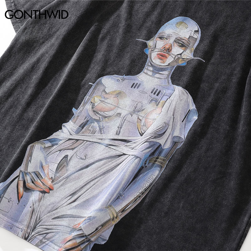 Vintage Robot Graphic T-Shirt