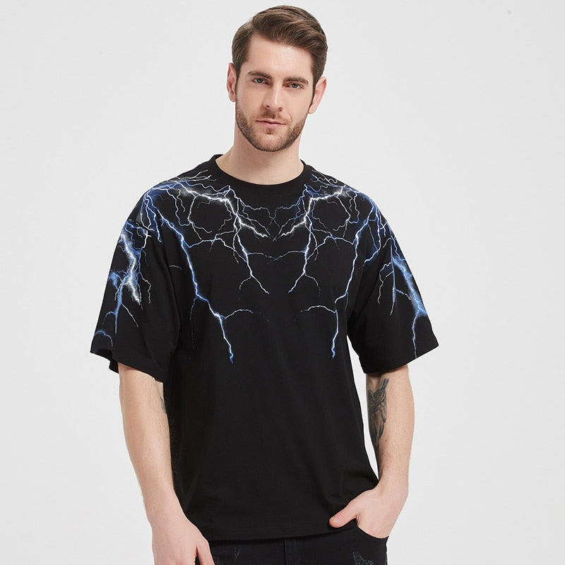 Lightning Graphic Hipster T-Shirt