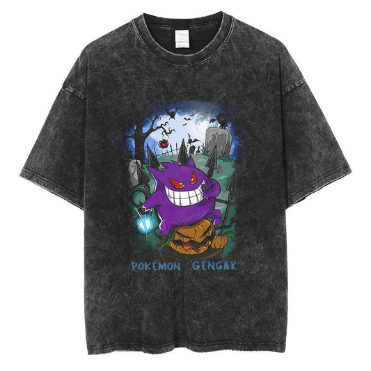 "Gengar Halloween Graveyard T-Shirt"