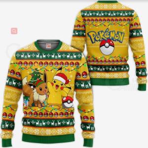 Holiday Pokémon Pikachu & Eevee Festive Sweater