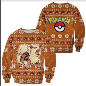 Arcanine Pokémon Holiday Sweater – Festive & Fierce Winter Style