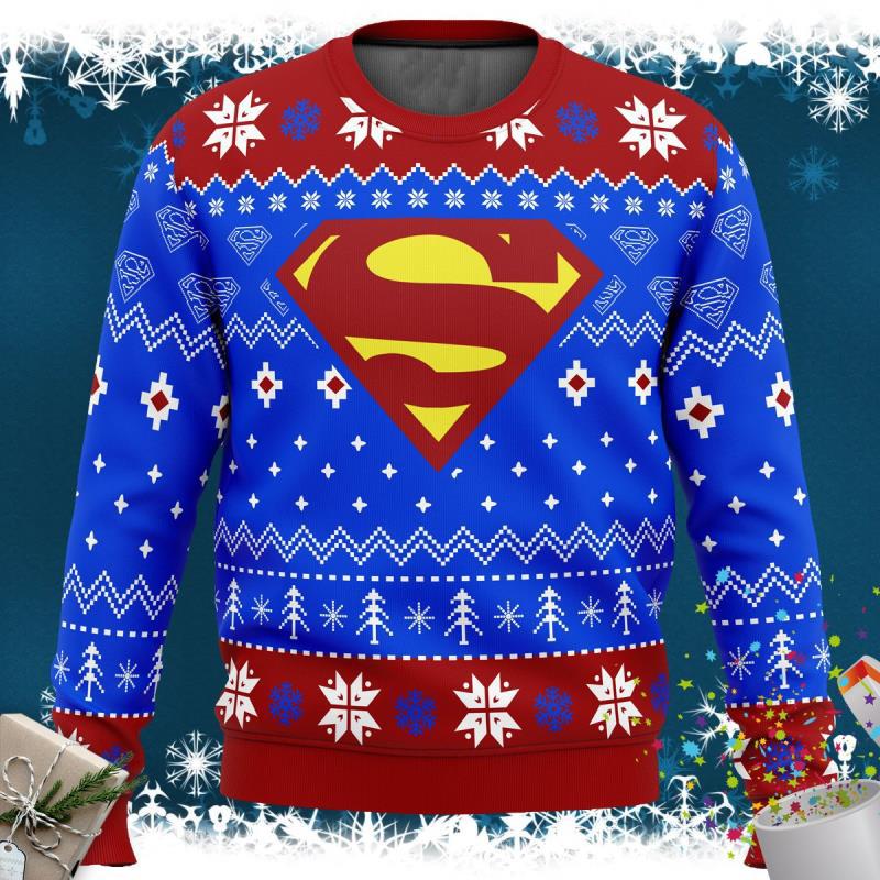 Superman Holiday Sweater – Festive Hero Edition