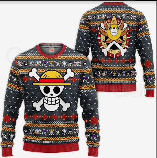 One Piece Straw Hat Pirates Holiday Sweater