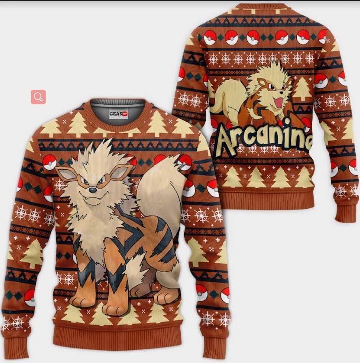 Arcanine Holiday Sweater – Festive Fire-Type Edition