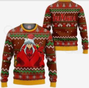 Inuyasha Christmas Holiday Sweater - Festive Anime Knitwear