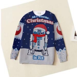 Star Wars R2-D2 Christmas Sweater – "All I Want for Christmas is R2"