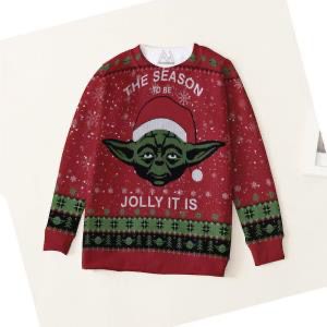 Star Wars Yoda Christmas Sweater – "The Season to Be Jolly It Is"