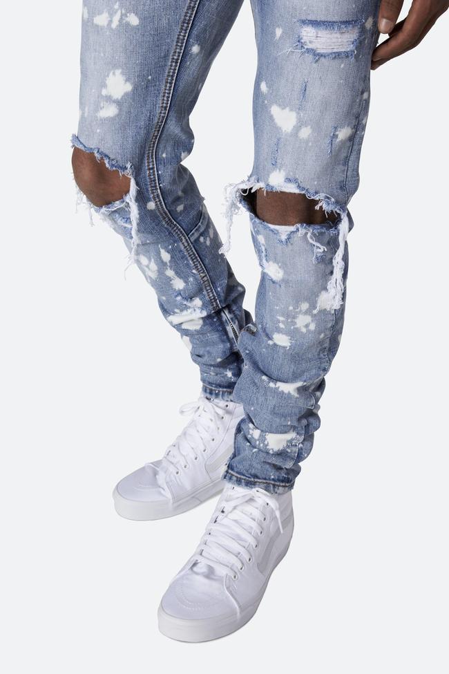 Light Blue Ripped Jeans for Men