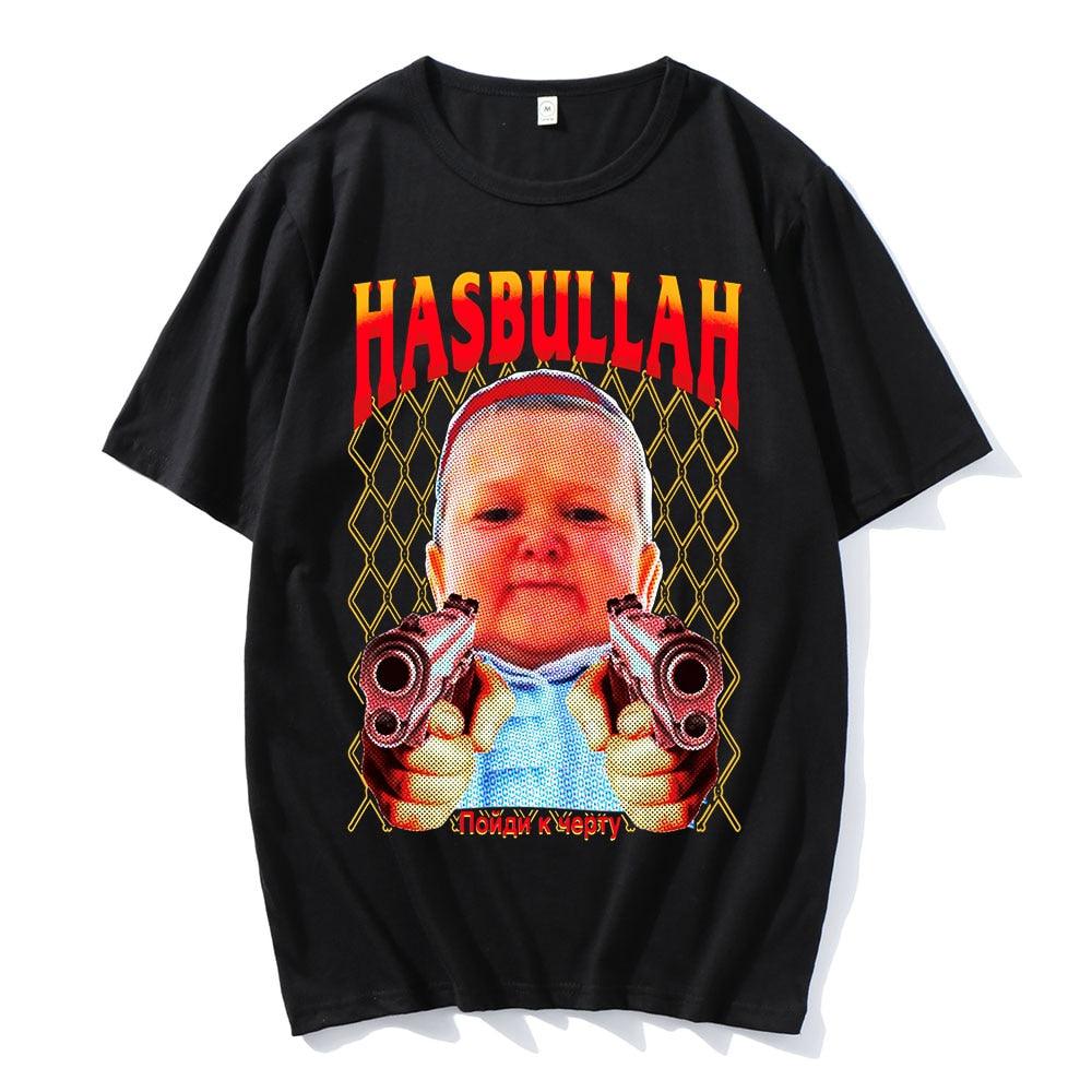 Classic Hasbulla Fighting Meme T-shirt Fan Gift Mini Khabib Blogger Tshirt Men Women Premium Oversized Graphics Unisex Tee Shirt - Scarefacelion’s Meme Shop  