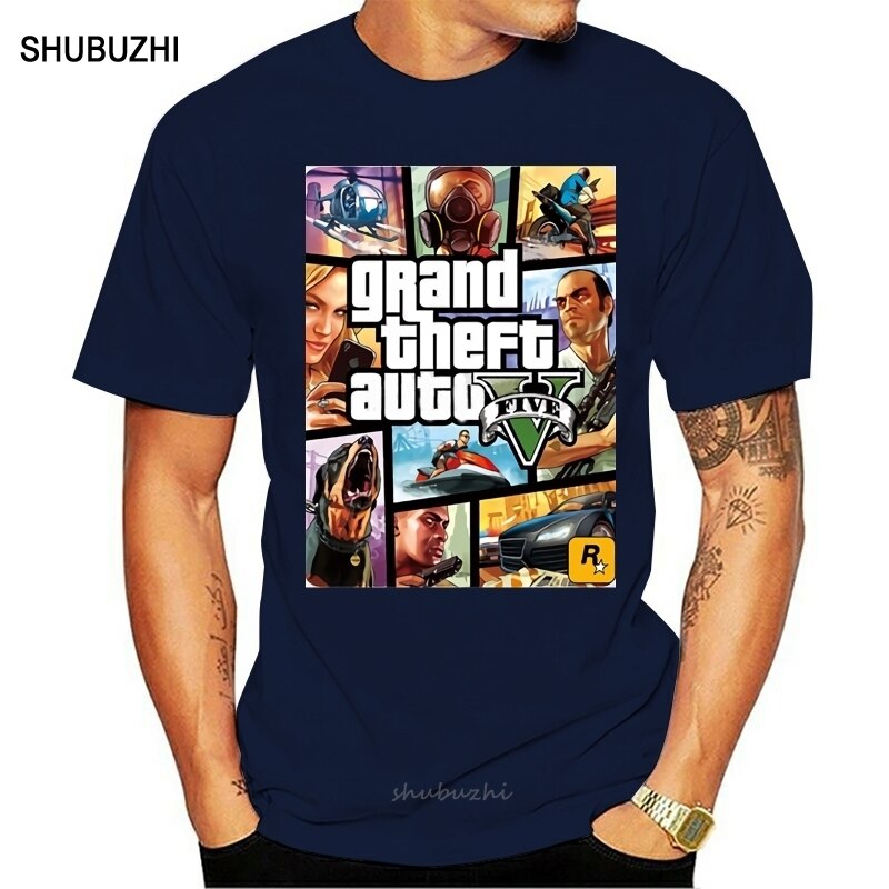 Grand Theft Auto Gta T Shirt Men Street Long With Gta 5 T Shirt Men Famous Brand Tshirts In Cotton Tees For Couples Gta5 - Scarefacelion’s Meme Shop  