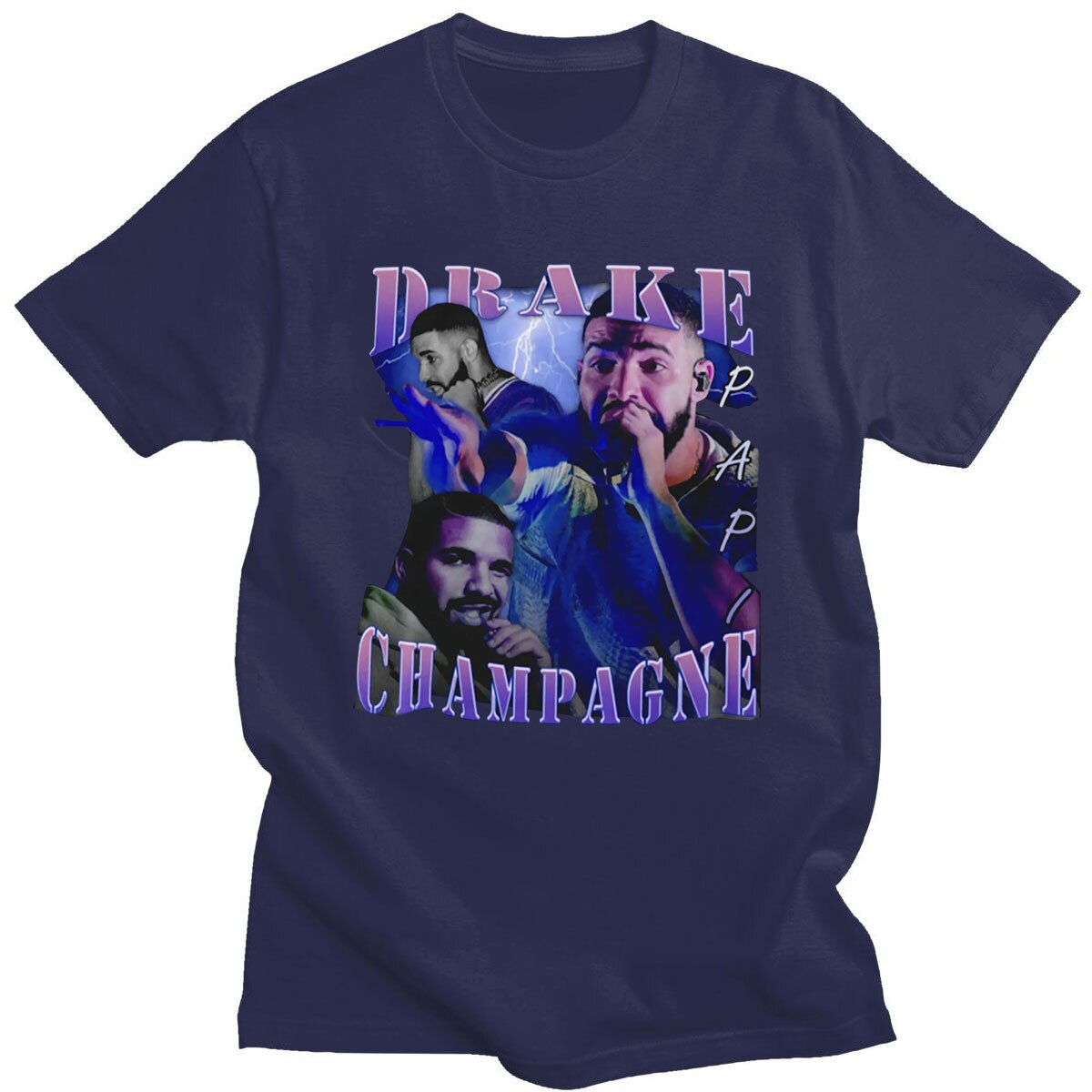 Drake Rapper American High Street Classic Harajuku Unique Print Summer Thin Cotton Short Sleeve T-Shirt Loose Man Casual Tops