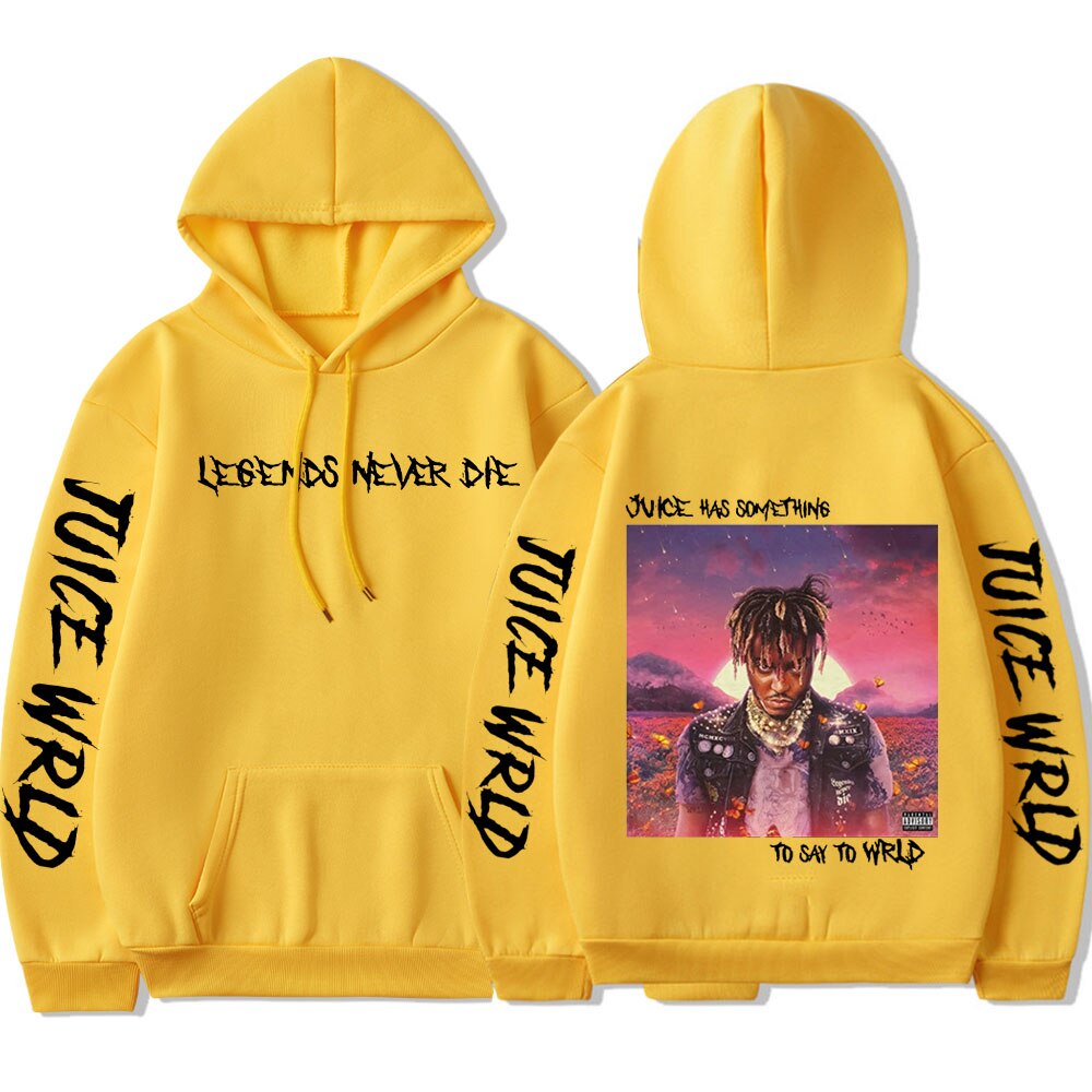 Rapper Juice WRLD Hoodies Men Women Sweatshirts Fashion Hip Hop Hooded Casual Pullovers Autumn Boys Girls Black Streetwear Tops - Scarefacelion’s Meme Shop  