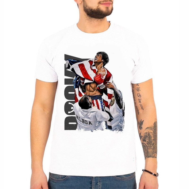 Rocky Balboa Victory Graphic Vintage T-Shirt