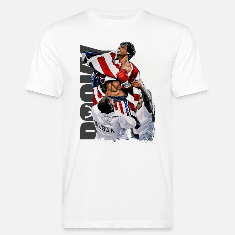 Rocky Balboa Victory Graphic Vintage T-Shirt