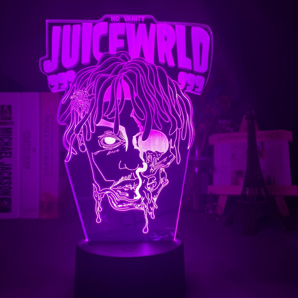 3d Lamp Juice WRLD Led Night Light for Home Decoration Colorful Nightlight Gift for Fans Dropshipping Juice WRLD - Scarefacelion’s Meme Shop  