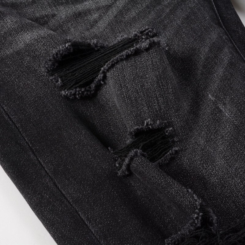 Black Distressed Skinny Jeans