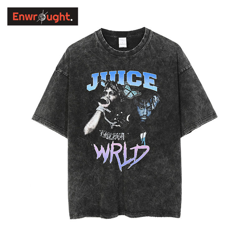 Cool Hip Hop T-shirts Men Rap Star Juice Wrld Graphic Tops Tees Streetwear Fashion Retro T Shirt For Men&#39;s And Women&#39;s Clothing - Scarefacelion’s Meme Shop  