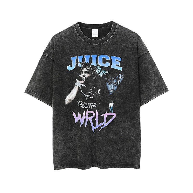 Cool Hip Hop T-shirts Men Rap Star Juice Wrld Graphic Tops Tees Streetwear Fashion Retro T Shirt For Men&#39;s And Women&#39;s Clothing - Scarefacelion’s Meme Shop  