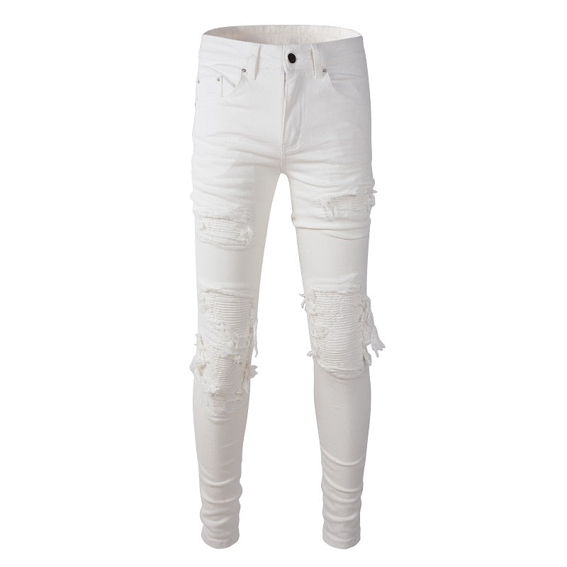 White Distressed Ripped Jeans