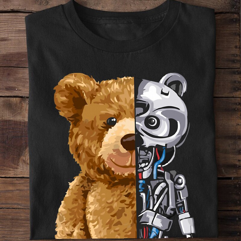 Creative Teddy Robot T-Shirt