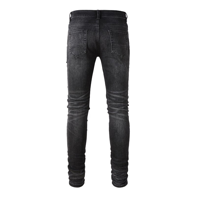 Black Distressed Skinny Jeans