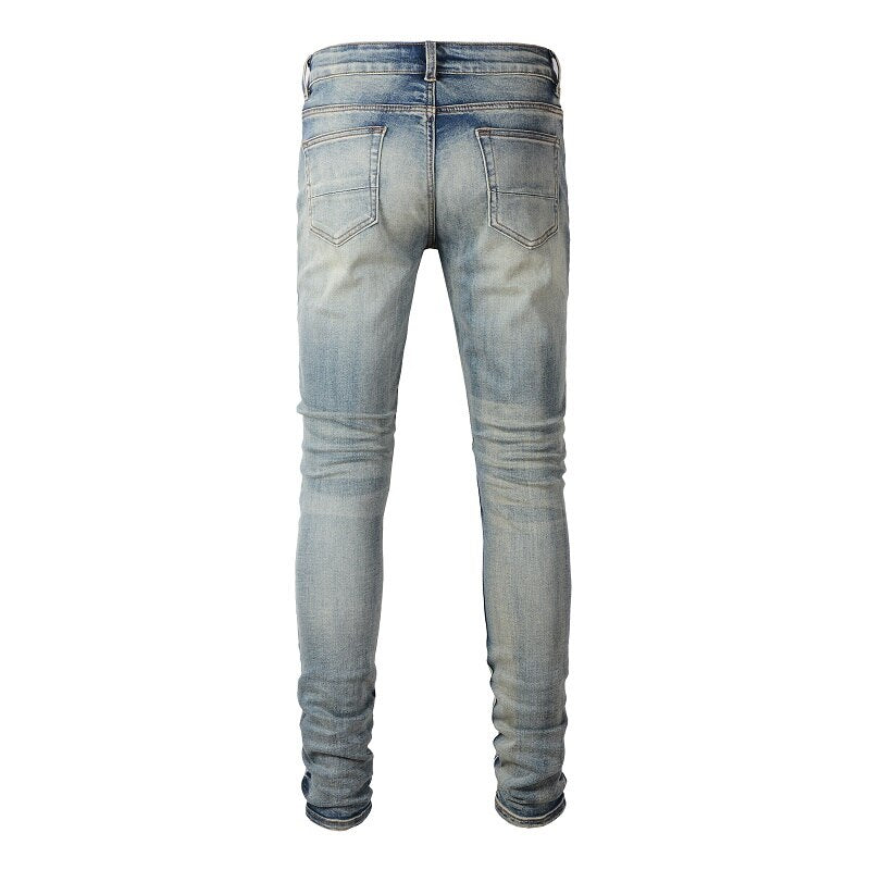 Distressed Light Blue Ripped Jeans