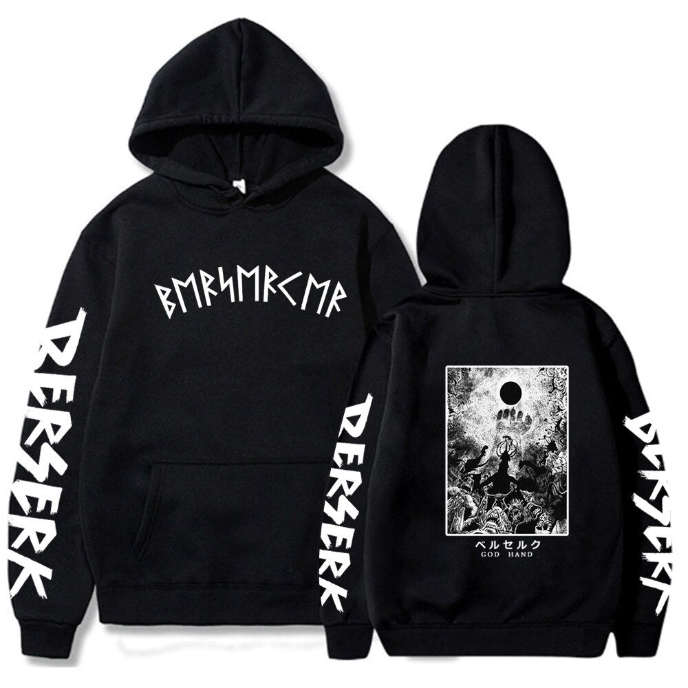 Berserk Guts Hoodies Japanese Anime Graphic Harajuku Gothic Hoody Men Unisex Hip Hop Streetwear Manga Sweatshirt Male Sudaderas