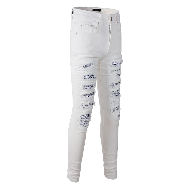 White Distressed Ripped Jeans