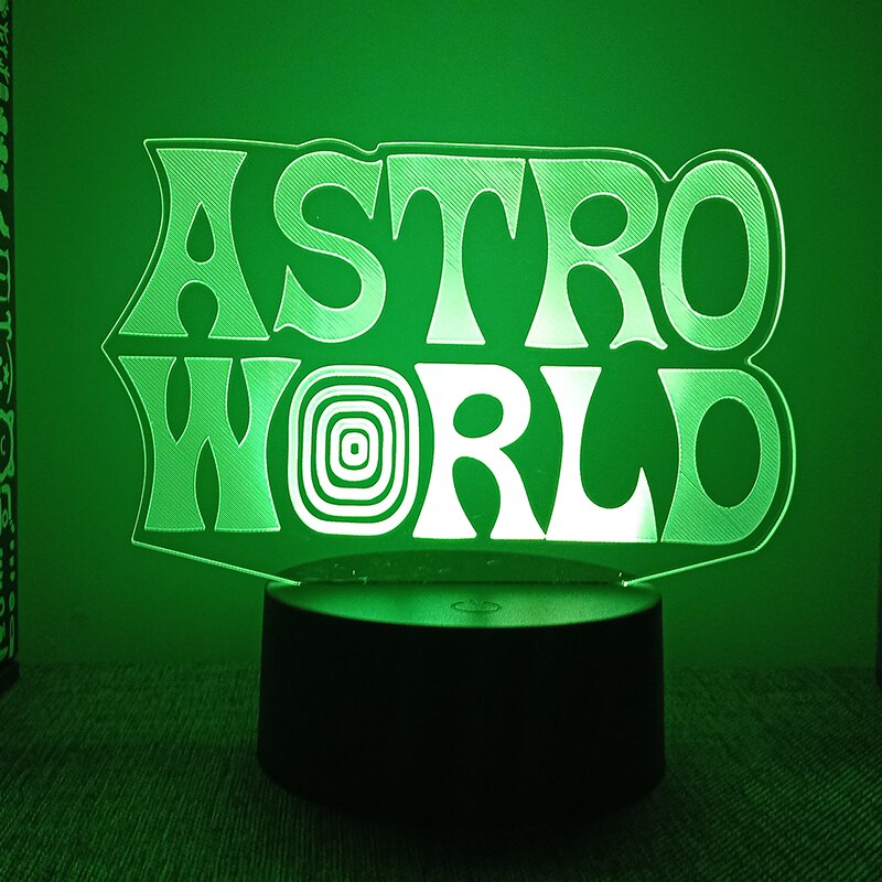 Travis Scott Astro World Figure 3d Led Night Lights For Bedroom Manga Action Lava Lamp Children&#39;s Room Decor Kids Birthday Gift - Scarefacelion’s Meme Shop  