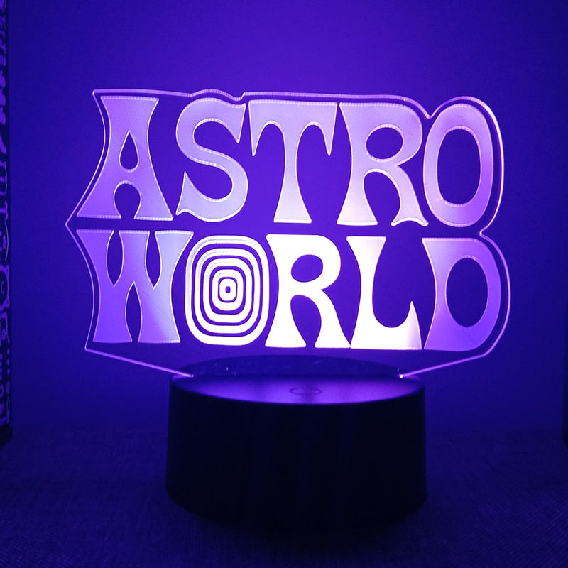 Travis Scott Astro World Figure 3d Led Night Lights For Bedroom Manga Action Lava Lamp Children&#39;s Room Decor Kids Birthday Gift - Scarefacelion’s Meme Shop  