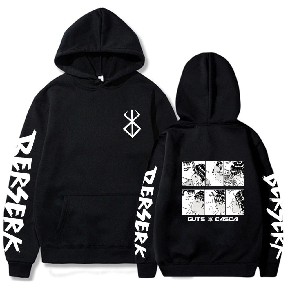 Berserk Guts Hoodies Japanese Anime Graphic Harajuku Gothic Hoody Men Unisex Hip Hop Streetwear Manga Sweatshirt Male Sudaderas