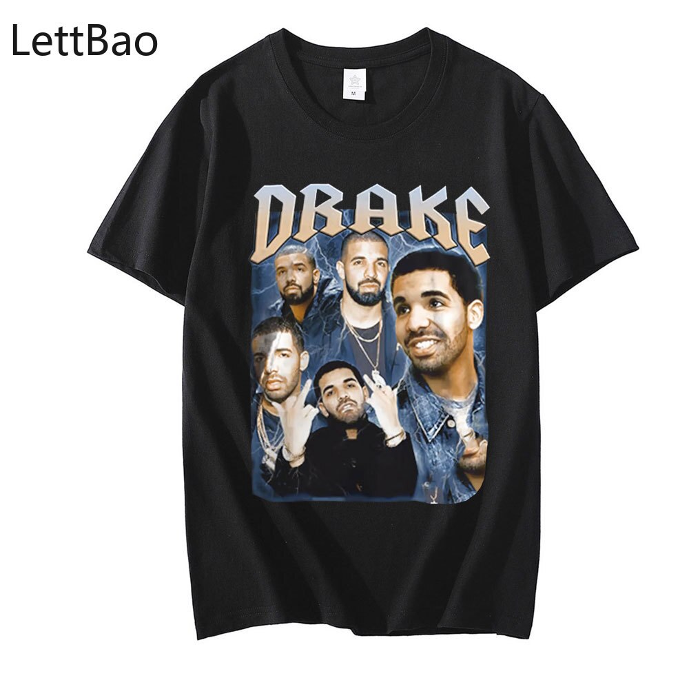 Drake Rapper Hip Hop T Shirt Unisex Short Sleeve Tshirt Casual Retro Graphic T Shirts Cotton T-shirt Men Women Plus Size Tops