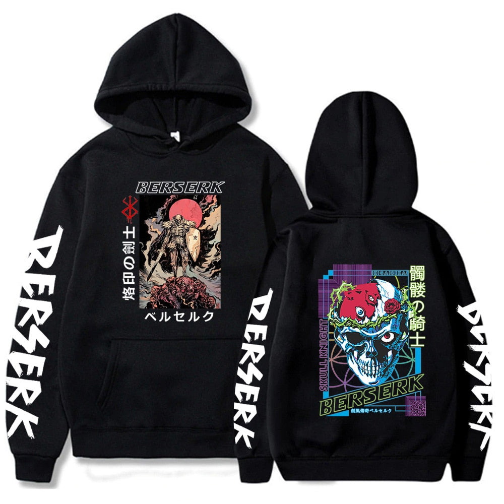 Berserk Guts Hoodies Japanese Anime Graphic Harajuku Gothic Hoody Men Unisex Hip Hop Streetwear Manga Sweatshirt Male Sudaderas